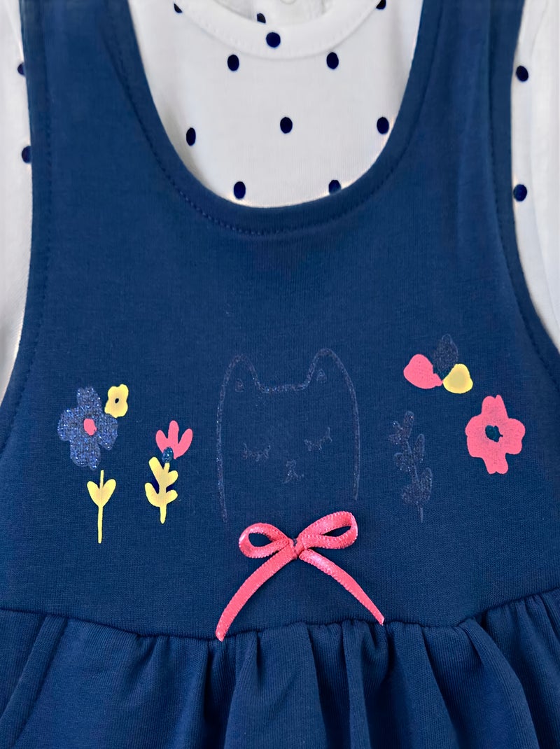 ENSEMBLE T-SHIRT ROBE CARINE Bleu - Kiabi