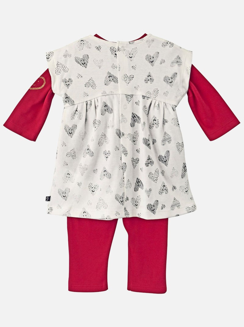 ENSEMBLE T SHIRT ROBE ET LEGGING BOREAL Rose - Kiabi