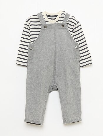 Ensemble t-shirt + salopette - 2 pièces