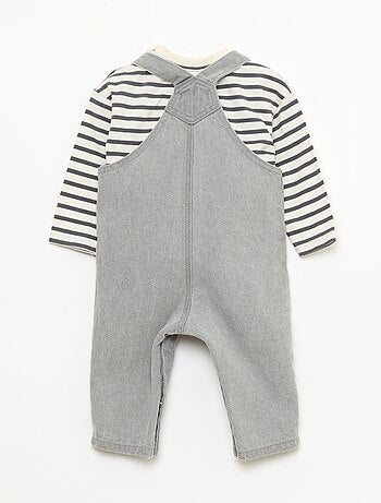 Ensemble t-shirt + salopette - 2 pièces