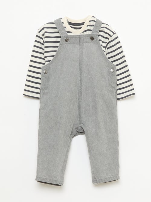 Ensemble t-shirt + salopette - 2 pièces - Kiabi