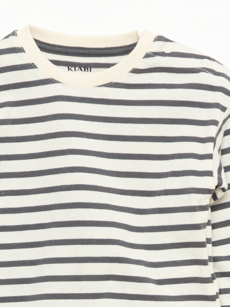 Ensemble t-shirt + salopette - 2 pièces Gris - Kiabi