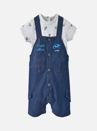 ENSEMBLE T SHIRT SALOPETTE COURTE AYMERIC
