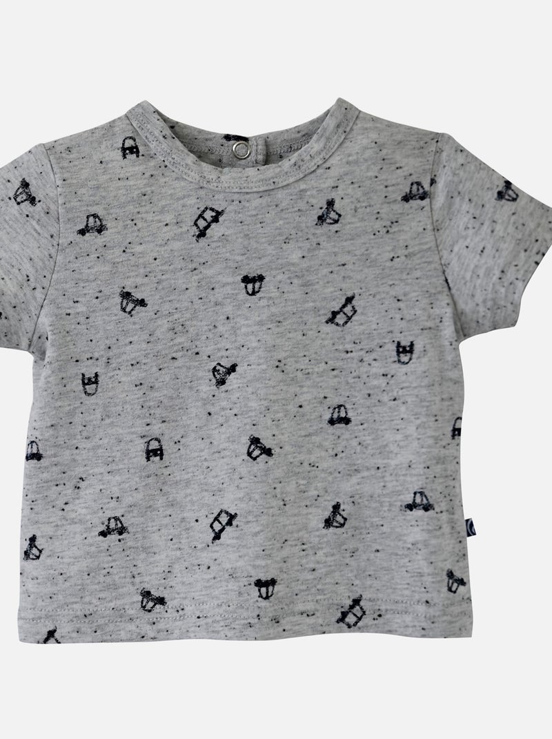 ENSEMBLE T SHIRT SALOPETTE COURTE AYMERIC Bleu - Kiabi