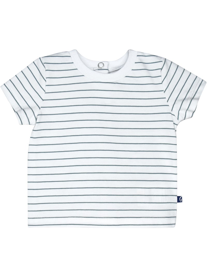 Ensemble t-shirt salopette courte René Bleu - Kiabi