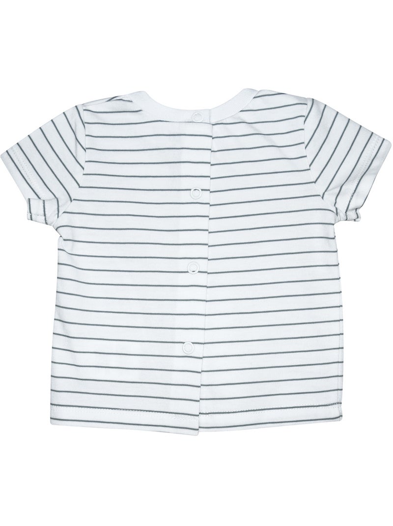 Ensemble t-shirt salopette courte René Bleu - Kiabi