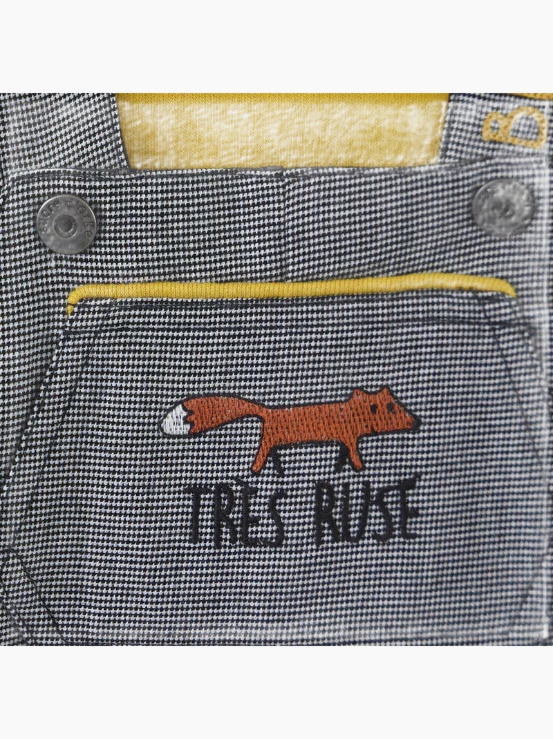ENSEMBLE T-SHIRT SALOPETTE DEAN Gris - Kiabi