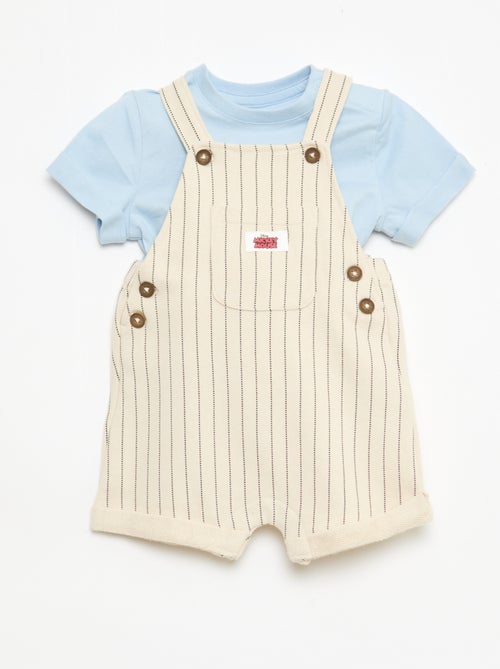 Ensemble t-shirt + salopette 'Disney' 'Mickey' - 2 pièces - Kiabi