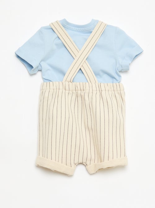 Ensemble t-shirt + salopette 'Disney' 'Mickey' - 2 pièces - Kiabi