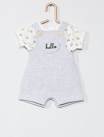 Ensemble T-shirt + salopette 'éco-conception'