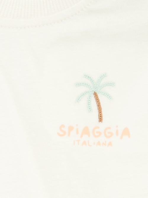 Ensemble t-shirt + salopette en denim - 2 pièces - Kiabi