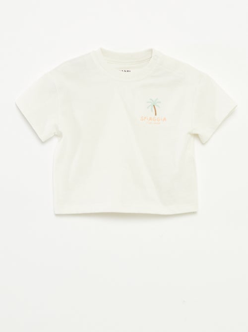 Ensemble t-shirt + salopette en denim - 2 pièces - Kiabi