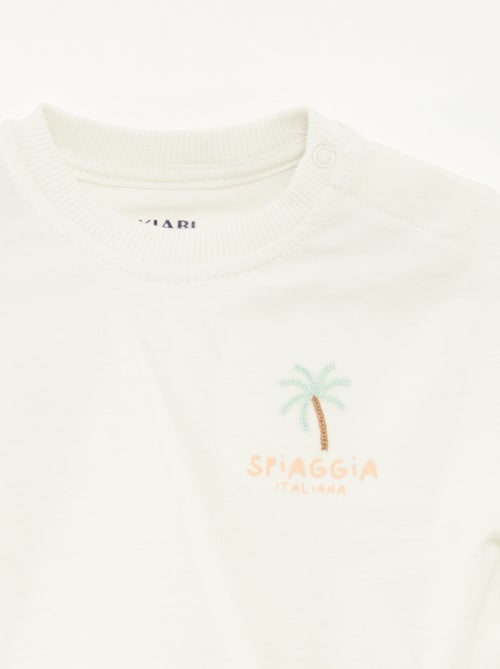 Ensemble t-shirt + salopette en denim - 2 pièces - Kiabi