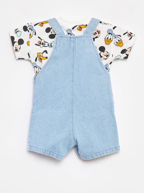 Ensemble t-shirt + salopette en jean 'Disney' - 2 pièces - Kiabi