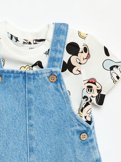 Ensemble t-shirt + salopette 'Mickey' 'Disney' - 2 pièces - Kiabi