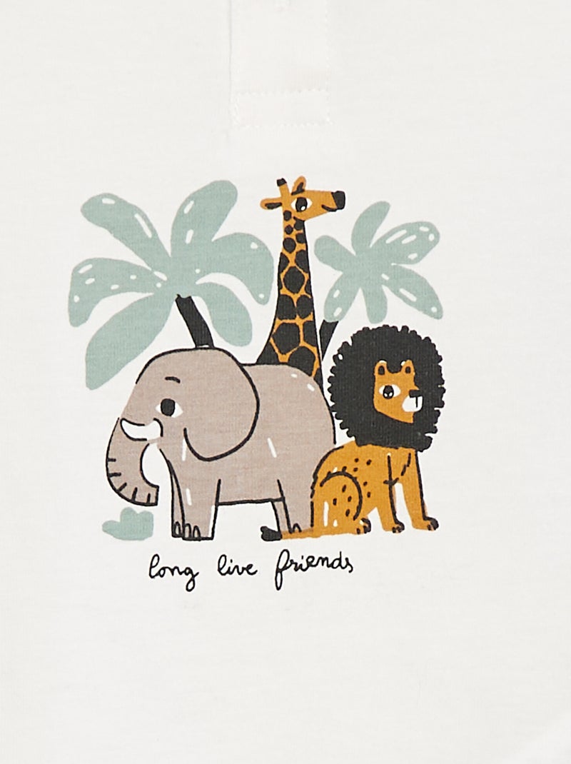 Ensemble t-shirt sans manches + short - 2 pièces BLANC - Kiabi