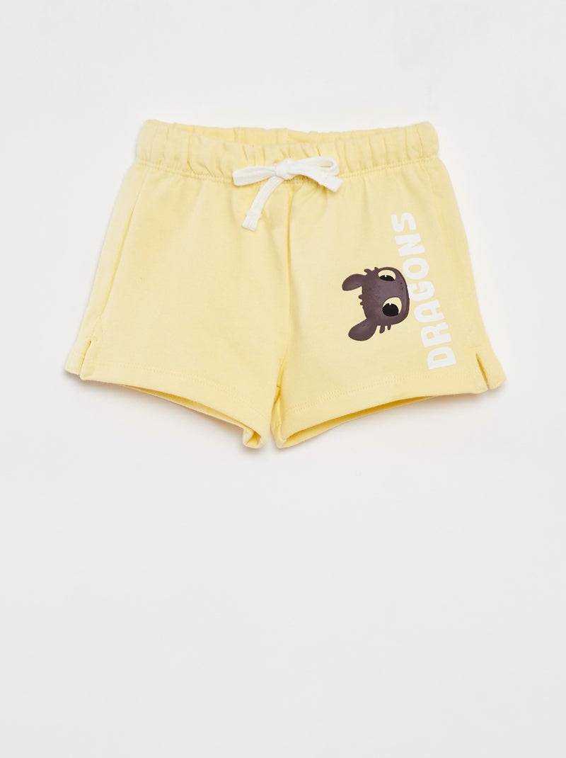 Ensemble t-shirt sans manches + short 'Dragons' 'Universal' JAUNE - Kiabi