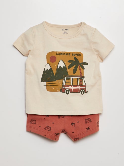 Ensemble t-shirt + short - 2 pièces - Kiabi