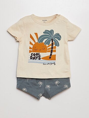 Ensemble t-shirt + short - 2 pièces