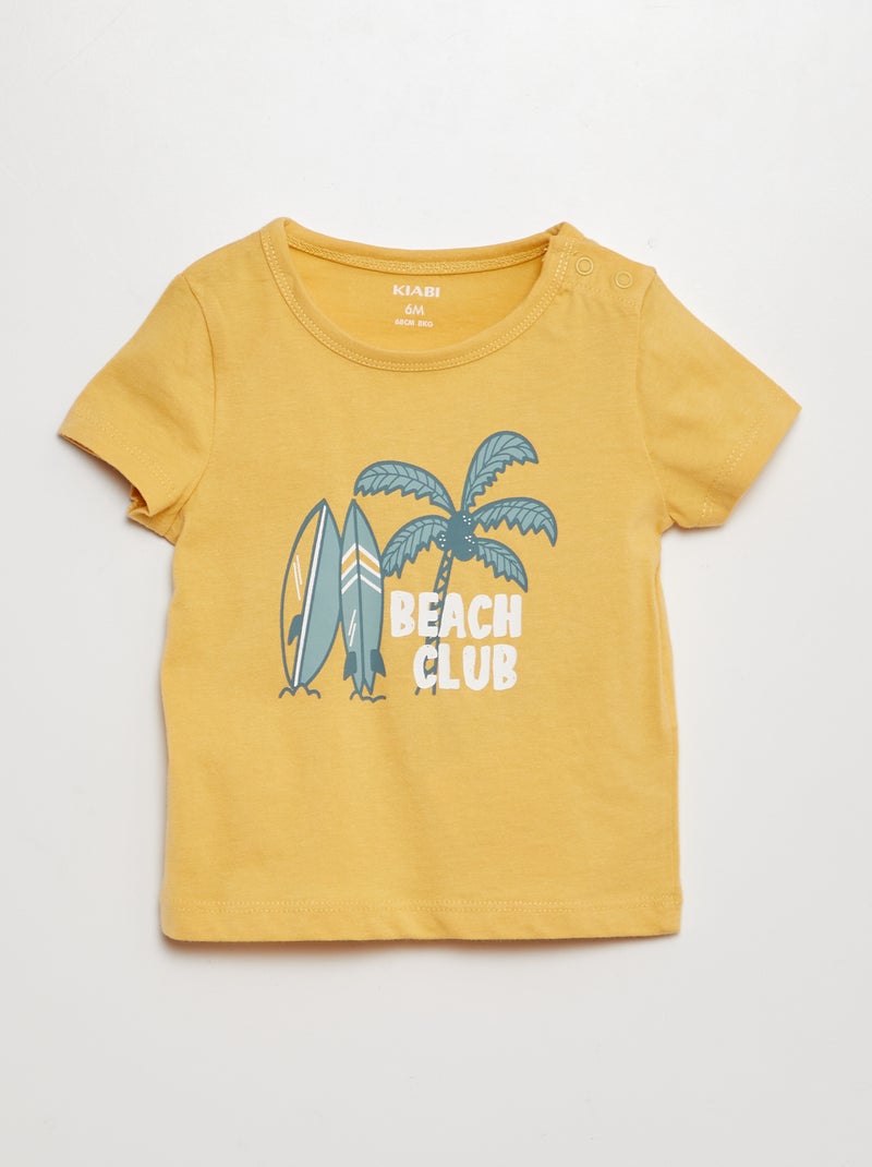 Ensemble t-shirt + short - 2 pièces JAUNE - Kiabi