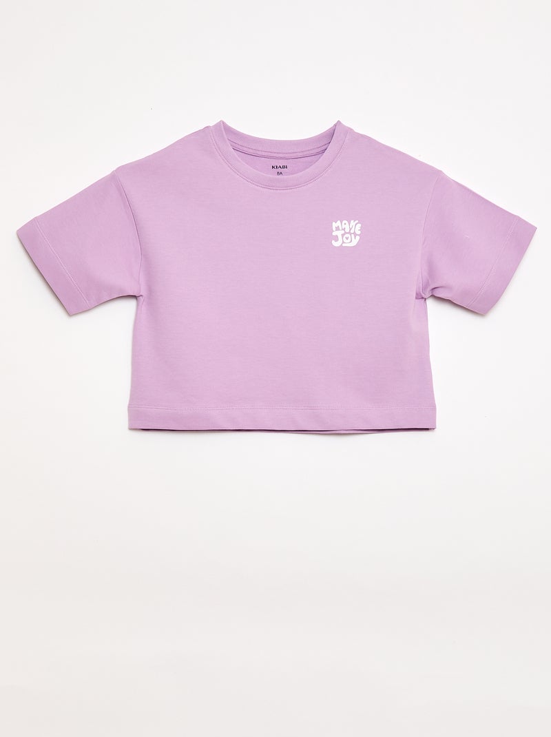 Ensemble T-shirt + Short - 2 pièces Violet - Kiabi