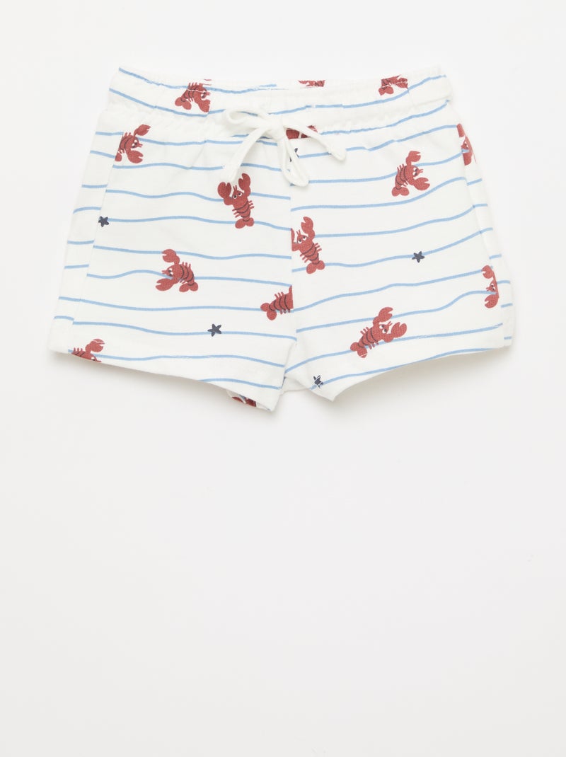 Ensemble t-shirt + short à motif - 2 pièces Beige - Kiabi