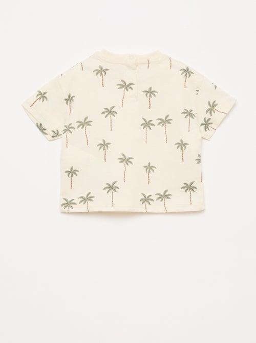 Ensemble t-shirt + short à motif - 2 pièces - Kiabi