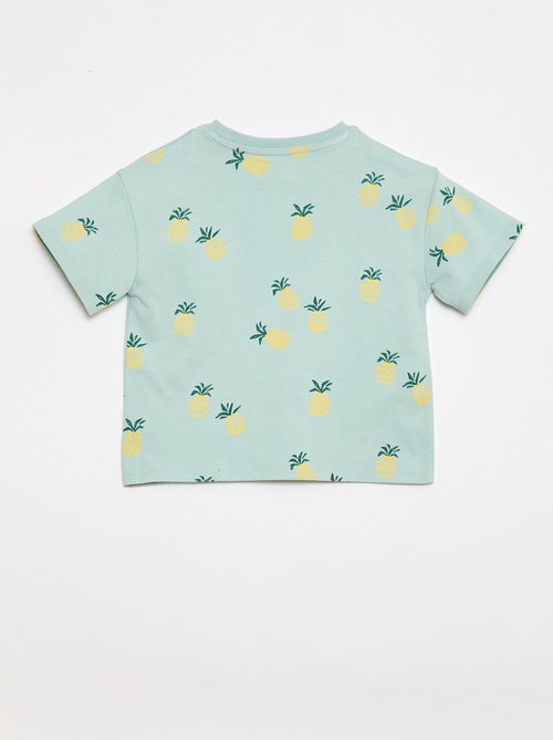 Ensemble t-shirt + short à motif - 2 pièces - Kiabi