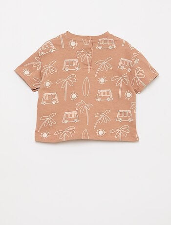 Ensemble t-shirt + short à motif - 2 pièces