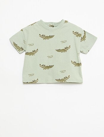 Ensemble t-shirt + short à motif - 2 pièces