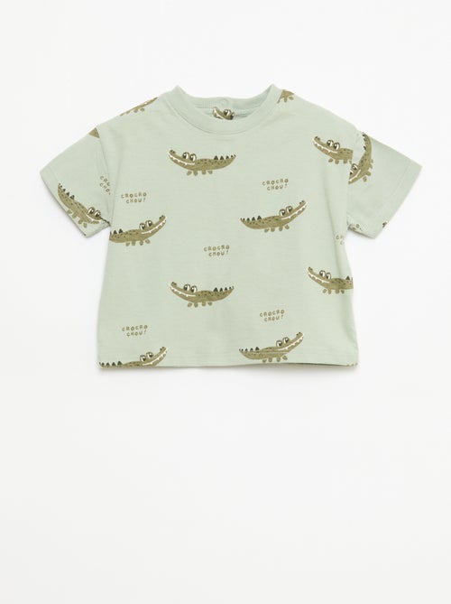 Ensemble t-shirt + short à motif - 2 pièces - Kiabi
