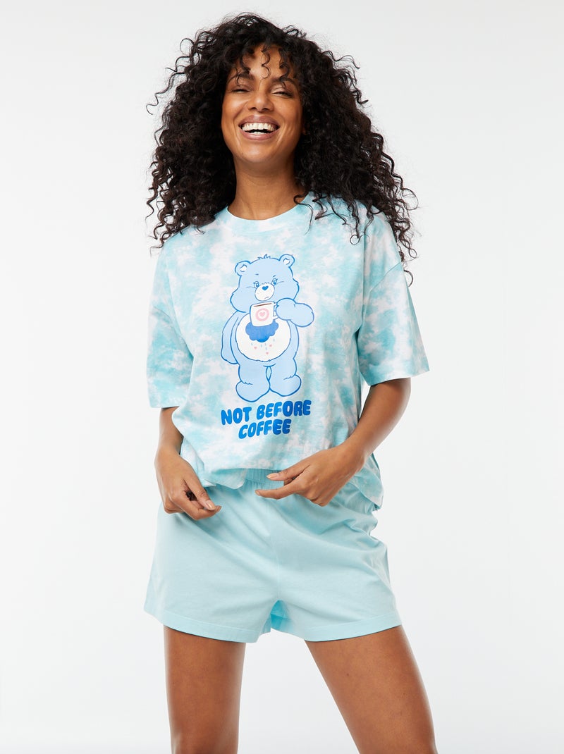 Ensemble t-shirt + short 'Bisounours' - 2 pièces Bleu - Kiabi