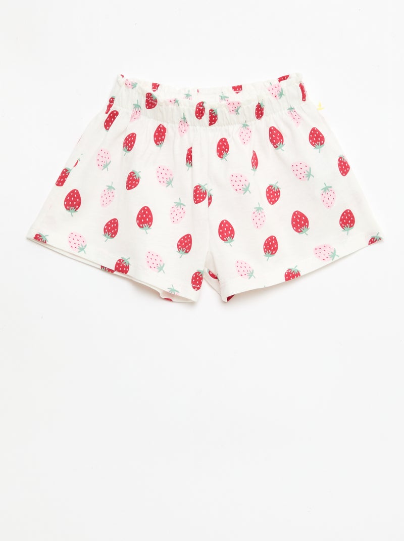 Ensemble T-shirt + short Blanc - Kiabi