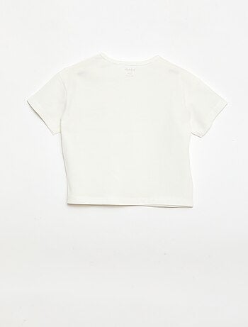 Ensemble T-shirt + short cycliste côtelé - 2 pièces