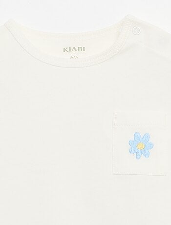 Ensemble T-shirt + short cycliste côtelé - 2 pièces