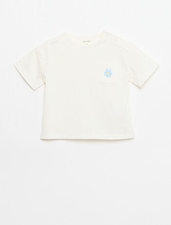 Ensemble T-shirt + short cycliste côtelé - 2 pièces