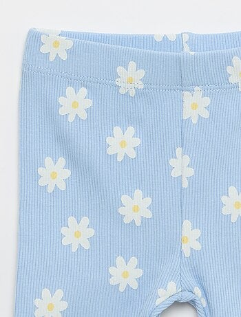 Ensemble T-shirt + short cycliste côtelé - 2 pièces