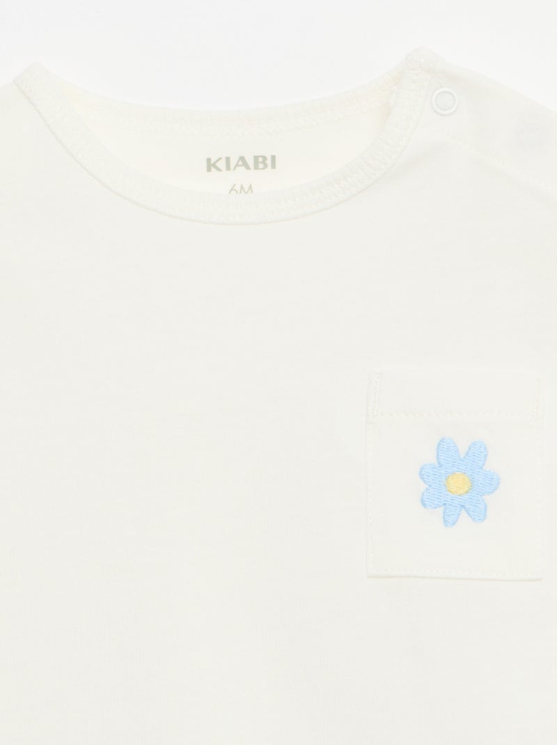 Ensemble T-shirt + short cycliste côtelé - 2 pièces Bleu - Kiabi