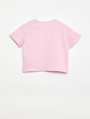 Ensemble T-shirt + short cycliste côtelé - 2 pièces