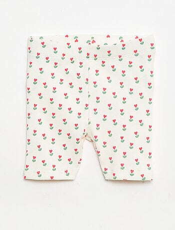 Ensemble T-shirt + short cycliste côtelé - 2 pièces