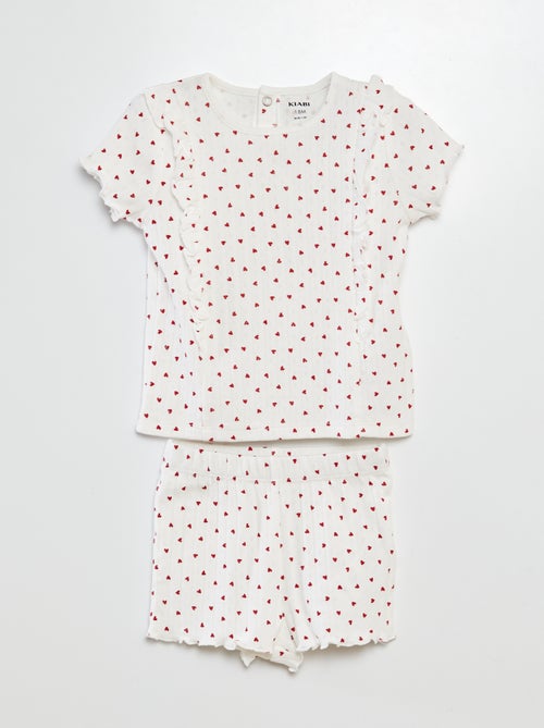 Ensemble t-shirt + short de pyjama - 2 pièces - Kiabi