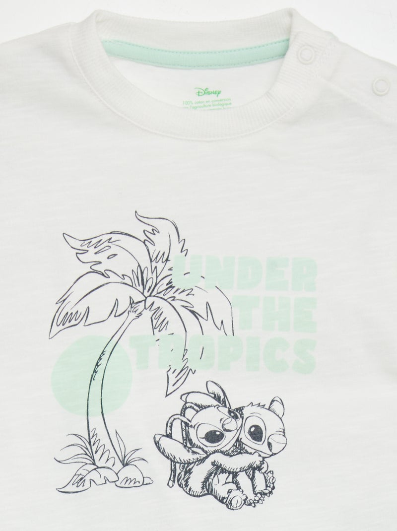 Ensemble t-shirt + short 'Disney' - 2 pièces Blanc/vert - Kiabi