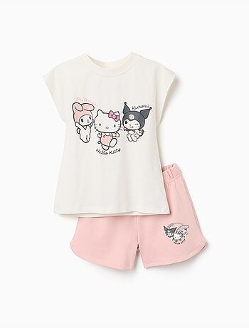 Ensemble T-shirt + short en coton avec imprimé Kuromi