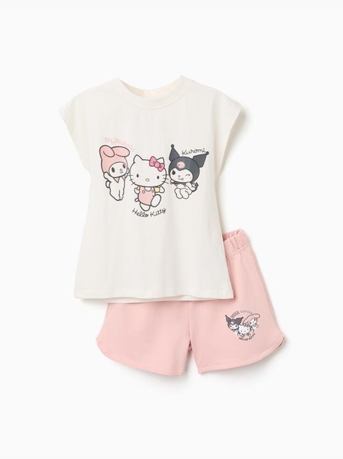 Ensemble T-shirt + short en coton avec imprimé Kuromi - Kiabi