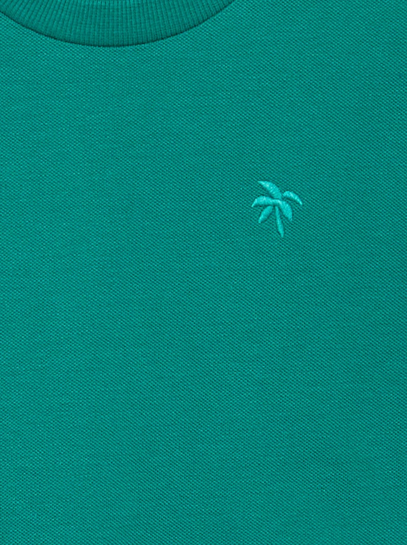 Ensemble t-shirt + short en piqué de coton Vert - Kiabi