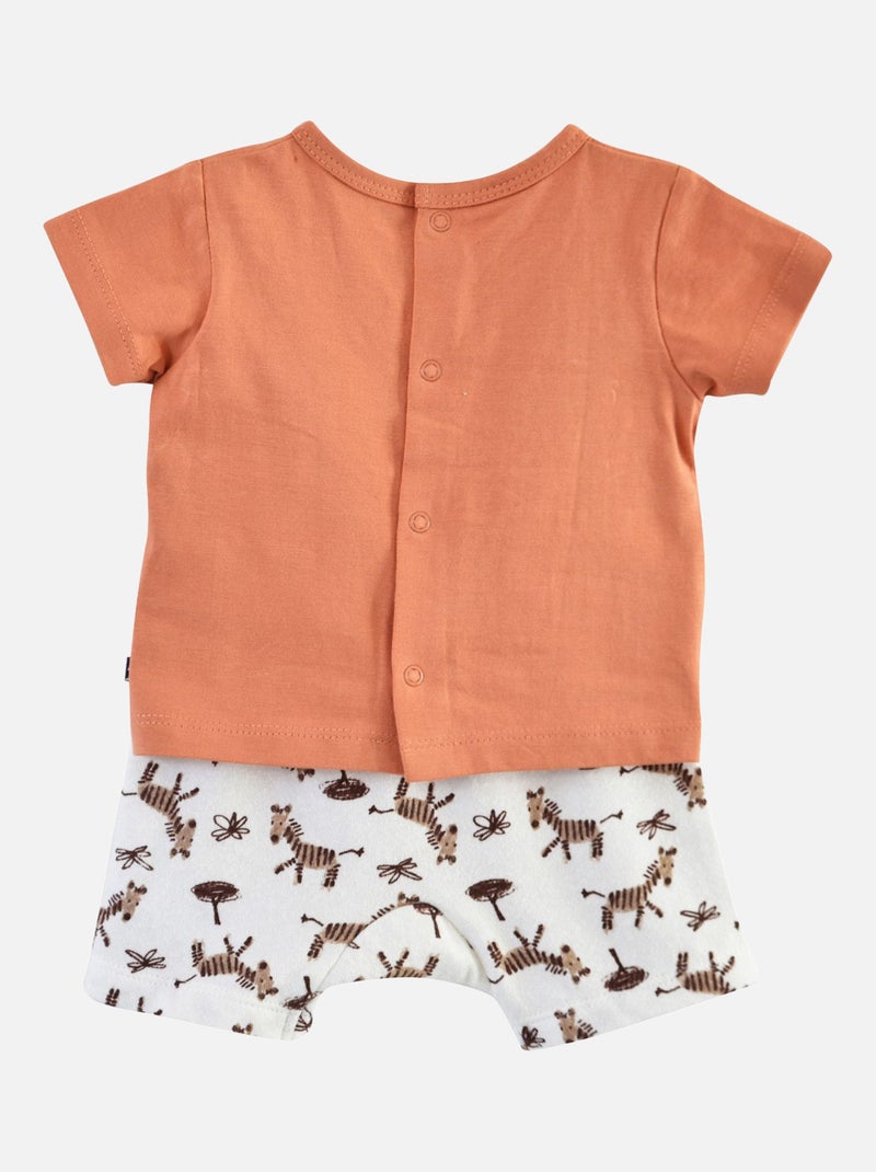 ENSEMBLE T-SHIRT SHORT ETIENNE Orange - Kiabi