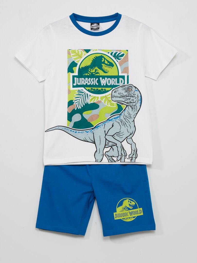 Ensemble t-shirt + short 'Jurassic World' - 2 pièces blanc - Kiabi