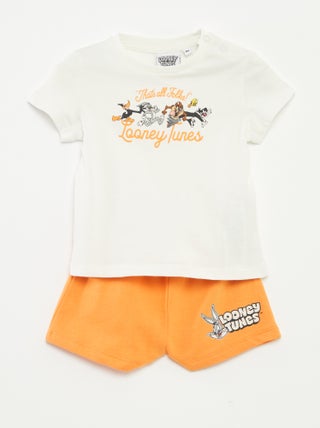 Ensemble t-shirt + short 'Looney Tunes' - 2 pièces