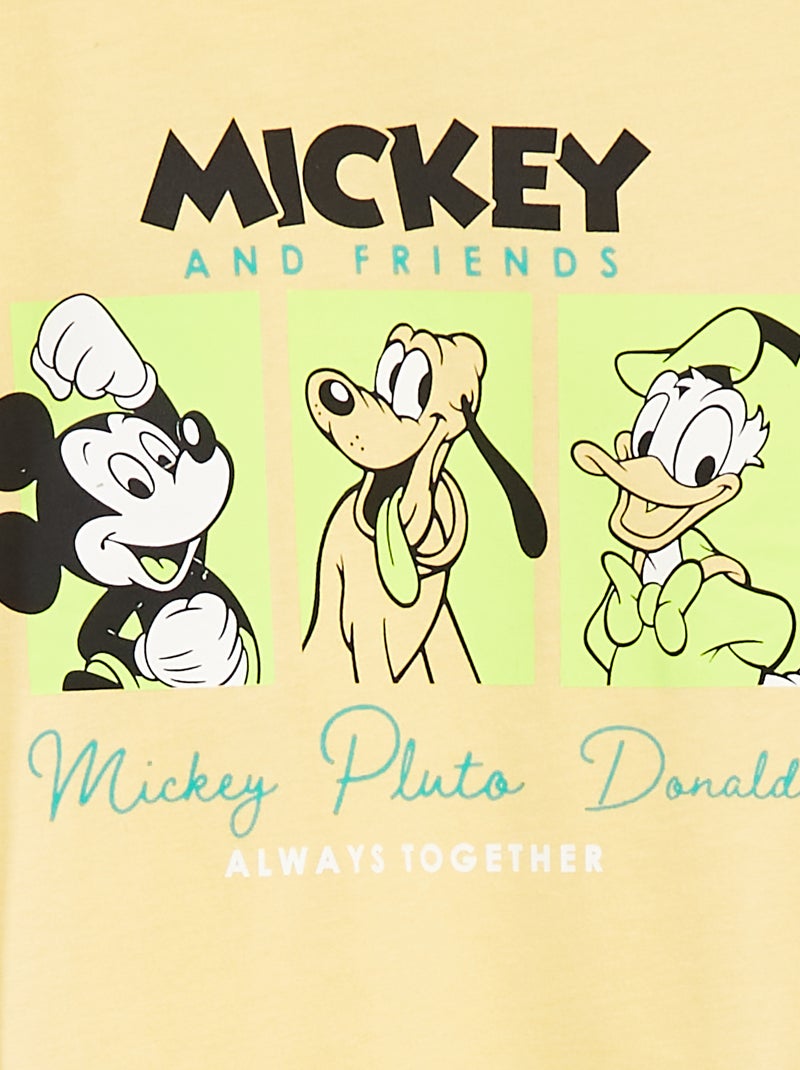 Ensemble t-shirt + short 'Mickey' 'Disney' JAUNE - Kiabi