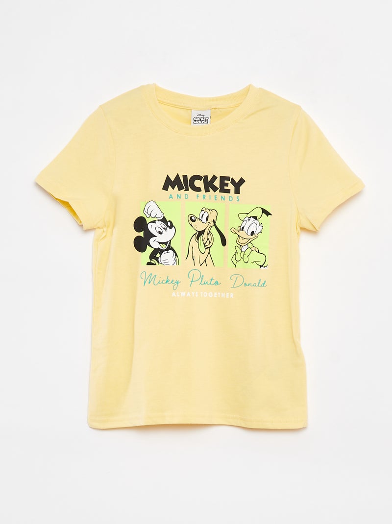Ensemble t-shirt + short 'Mickey' 'Disney' JAUNE - Kiabi